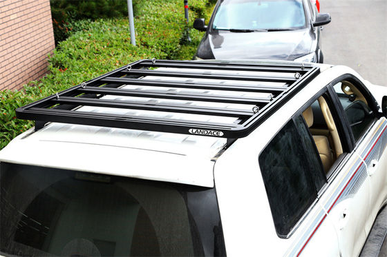 Alliage d'aluminium noir universel TOYOTA LAND CRUISER LC200 Racks de toit de voiture long avec toit ensoleillé