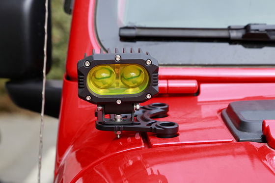 Alloy d'aluminium noir LED phare de conduite un support de montage de pilier pour Wrangler JL JK