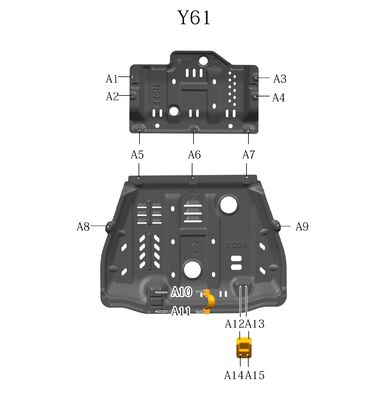Protection haute sous-carrosserie pour Nissan Patrol Y61 2006-2010 Année correspondance de voiture d'origine
