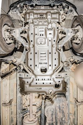 Protection du réservoir de carburant et du boîtier de transfert de transmission pour Toyota Prado LC120 en orange