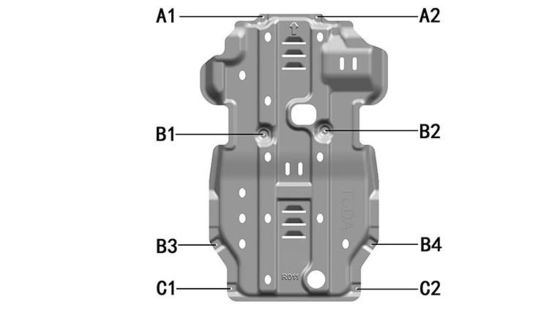 Couverture de moteur en aluminium léger pour Nissan Navara