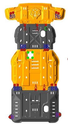 2011-2019 RAM Transmission Protection contre les éclaboussures sous le corps Landace Accessoires extérieurs du véhicule