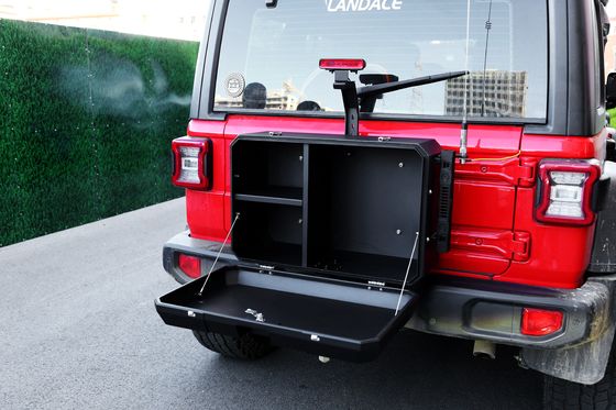 Jeep Wrangler JL 700*450*317mm hors route boîte de rangement de porte arrière en alliage d'aluminium lourd