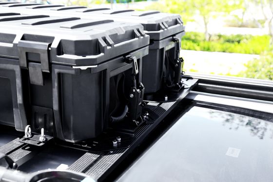 Rectangle 4WD 4x4 accessoires extérieurs boîte de rangement de camping en plastique LLDPE pour support de toit de voiture