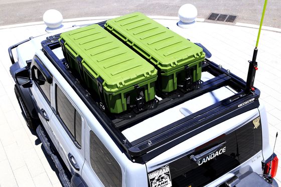 2023 Boîte à outils la plus populaire montée sur les supports de toit de voiture pour outils en vert Noir Durable