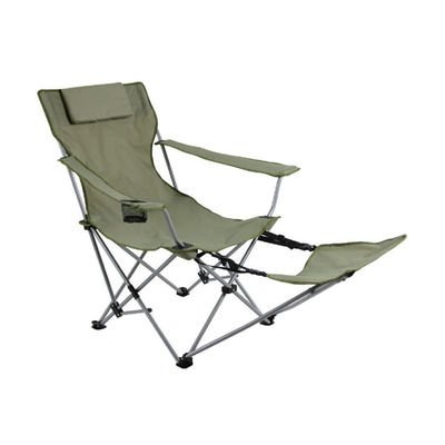 Chaise de camping en tissu pliable avec repose-pieds pour les jambes pour le camping extérieur portable