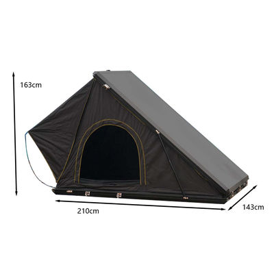 2022 Hot Style Gel enduit en alliage d'aluminium Shell Car Roof Top Tent 210 * 143 * 163cm pour le camping
