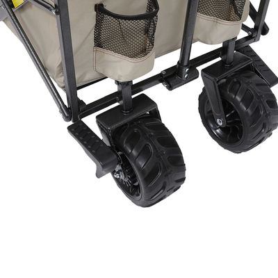 Chariot pliant à poignée ergonomique robuste et léger pour le camping et le jardin
