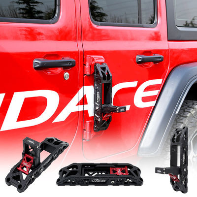 Pédale pliable pour les pieds de voiture pour Jeep Wrangler JL JK Anodisation d'alliage d'aluminium CNC gravure