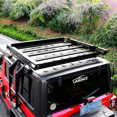 Jeep Wrangler JL JK Roof Rack Tray avec carénage à vent et support de bagages en alliage d'aluminium