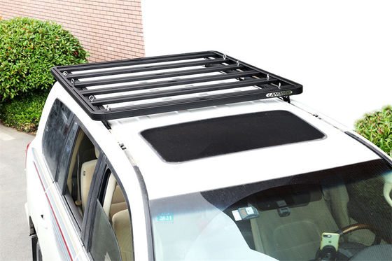 TOYOTA LC 200 Noir Plate Roof Racks équipement de bagages support de vélo pour véhicule 4x4