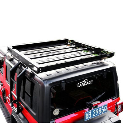 18-23 Wrangler Rubicon Jeep Roof Rack Basket avec alliage d'aluminium enduit de haute poudre
