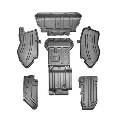 Plaque de protection contre le glissement de la couverture du moteur en hauteur et en dessous de la boue pour Jeep Wrangler JL JK 2013-2017