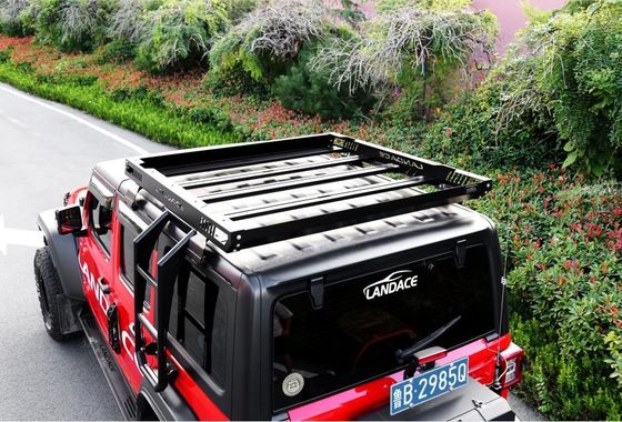 Corbeille de support de toit de véhicule 4x4 pour 18-23 Wrangler Rubicon Jeep Construction en aluminium en acier