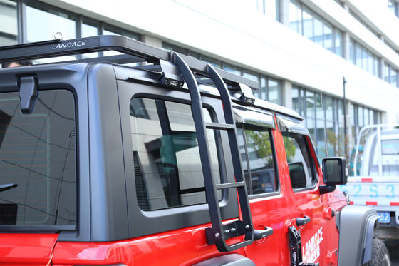 Plate-forme de support de toit d'échelle latérale directe pour Jeep Wrangler JL revêtement en poudre noire sur mesure