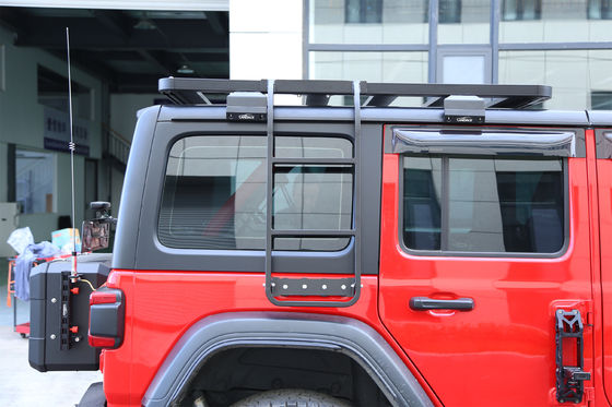 Plate-forme de support de toit d'échelle latérale directe pour Jeep Wrangler JL revêtement en poudre noire sur mesure