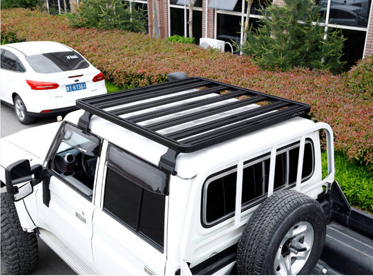 Plateau de toit universel recouvert de poudre Akzo Nobel noir panier 4x4 Plateau de toit en alliage d'aluminium