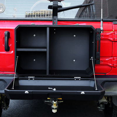 Boîte de rangement extérieure à porte arrière en alliage d'aluminium pour Wrangler JL JK 700X450X317mm