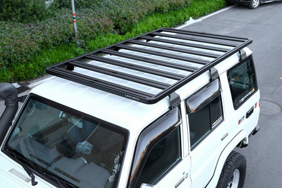 Porteur de bagages de toit de voiture élégant pour Toyota Land Cruiser LC76 Finition anodique oxydée