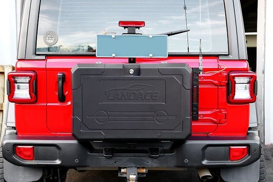 Panneau d'expansion de porte arrière montée arrière boîte à outils de stockage en aluminium pour Jeep