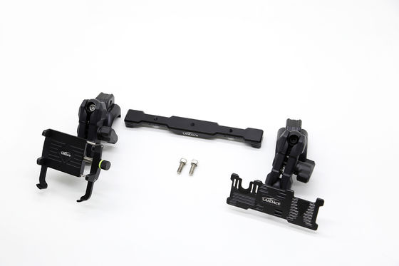Porte-téléphone Dash à monture multiple + monture GoPro avec rail de glissement en aluminium, angle flexible pour Jeep Wrangler 2018-2022
