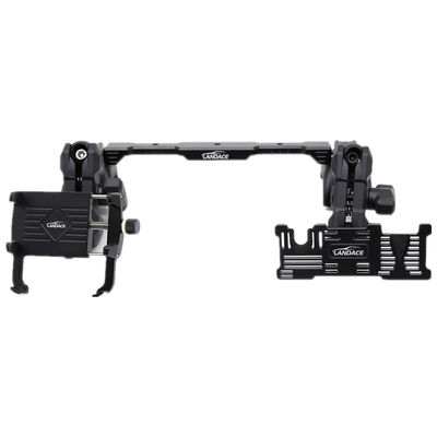Porte-téléphone Dash à monture multiple + monture GoPro avec rail de glissement en aluminium, angle flexible pour Jeep Wrangler 2018-2022